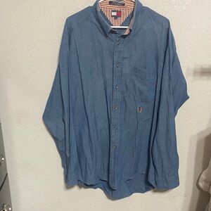 Vintage Tommy Hilfiger Light Blue Casual Button Down Shirt